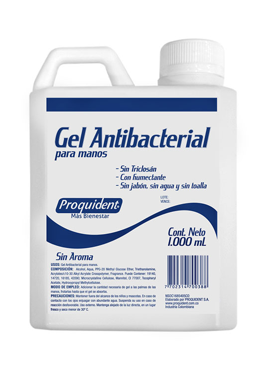 Gel Antibacterial (1000mL) Sin Triclosán