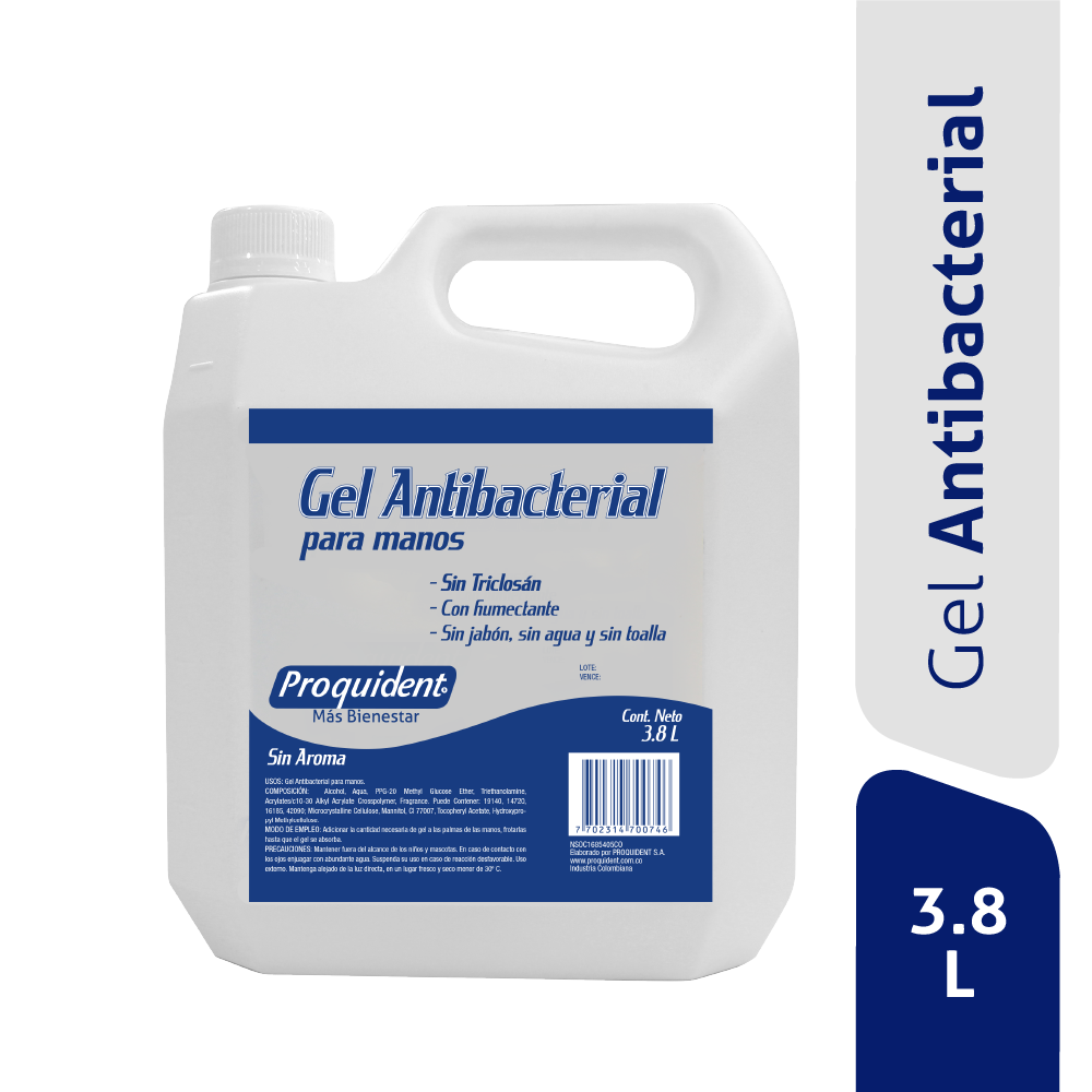 Gel Antibacterial (3,8Lt) Sin Triclosán
